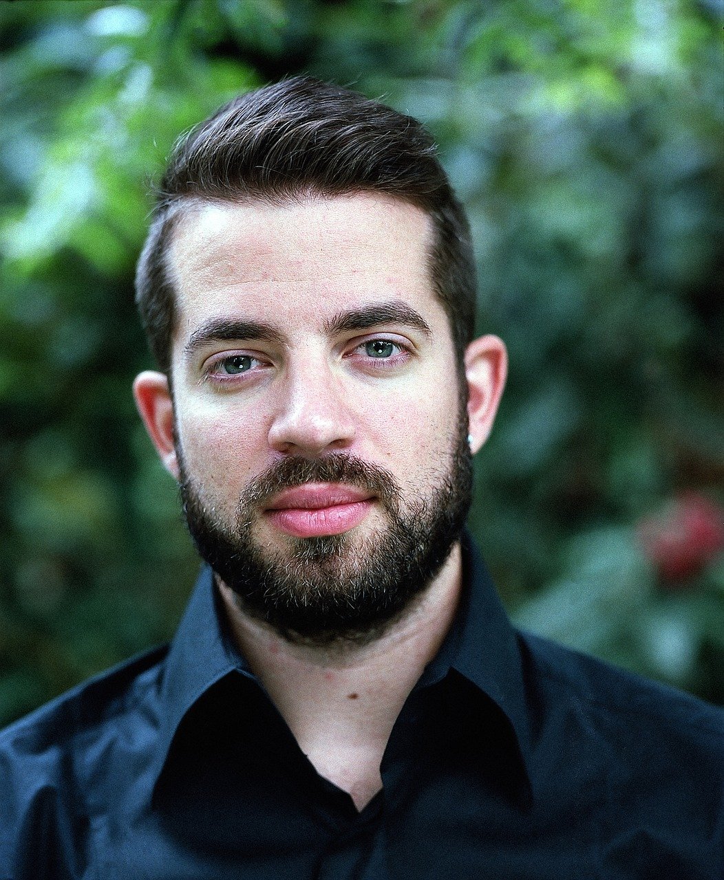 young man, portrait, beard